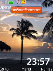 Tropical sunset 24 picture tema screenshot