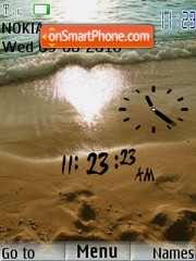 Beach Clock theme screenshot