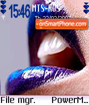 Capture d'écran Blue Lips thème