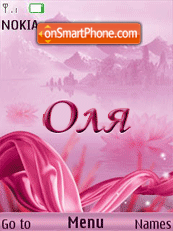 Capture d'écran Olga pink thème