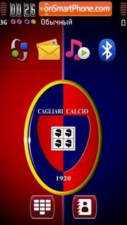 Скриншот темы Cagliari fc