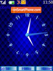 Blue clock tema screenshot