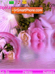 Pink flowers theme screenshot
