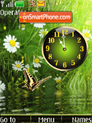 Скриншот темы Clock camomile anim