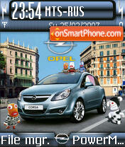 Capture d'écran Opel Corsa thème