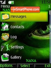 Hulk Clock tema screenshot