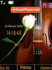 Violin SWF Clock es el tema de pantalla