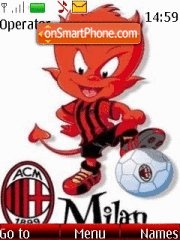 Capture d'écran FC Milan thème