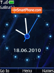 Analog clock animation tema screenshot