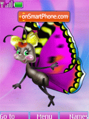 Скриншот темы Butterfly animation
