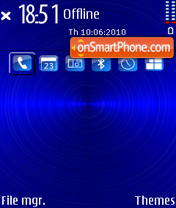 Capture d'écran Blue metal thème