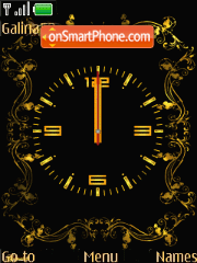 Analog golden clock anim tema screenshot