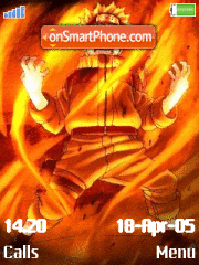 Naruto in Fire tema screenshot