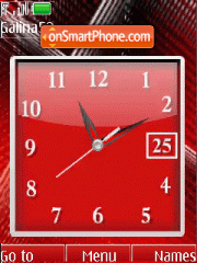 Analog clock red tema screenshot