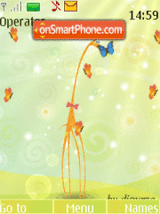 Capture d'écran Giraffe by djgurza (animated) thème