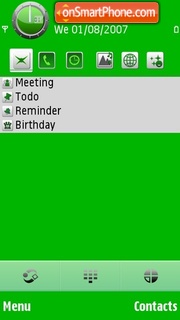 Green N97 theme screenshot