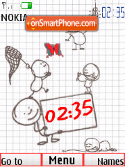 Clock funny animated es el tema de pantalla