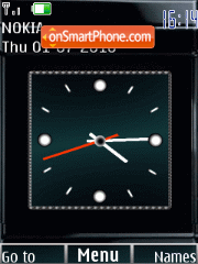 Analog clock annimated theme screenshot