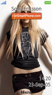 Скриншот темы Avril Lavigne 07