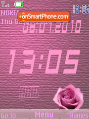 Pink flower SWF theme screenshot