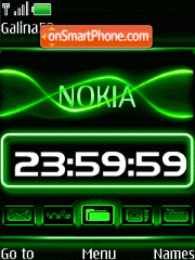 Nokia clock anim tema screenshot