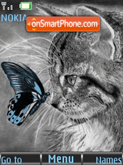 Capture d'écran Black-white cat thème