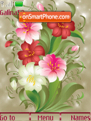 Flowers anim swf theme screenshot