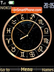 Zodiac clock es el tema de pantalla