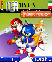Sonic 1 Ir es el tema de pantalla