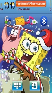 Скриншот темы Spongebob Christmas
