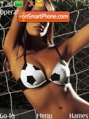 Soccer woman theme screenshot