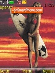 Capture d'écran Surfer girl thème
