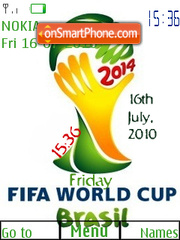 Capture d'écran Fifa Cup 2014 Clock thème