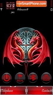 Twin dragon by shawan theme screenshot