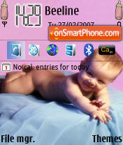 Cute Baby tema screenshot