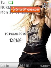 Скриншот темы Avril Lavigne