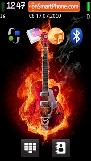Fired Guitar theme screenshot