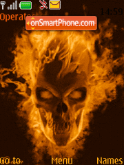 Burning head tema screenshot