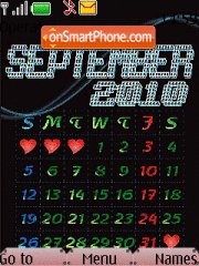 September Calendar 2010 es el tema de pantalla