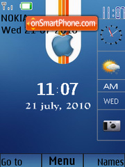 Apple Sidebar Clock theme screenshot