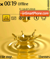 Скриншот темы Yellow theme with Black icon