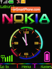 Скриншот темы Color nokia clock $ indic anim