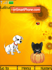 Скриншот темы Dog $ kitten animation