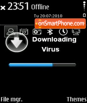 Downloading virus es el tema de pantalla