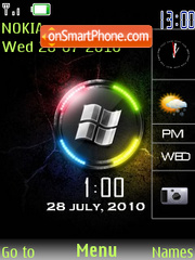 Neon Windows Sidebar tema screenshot