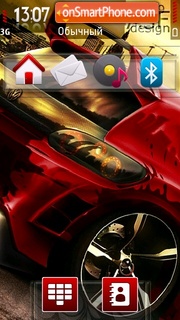 Red Ferrari 01 theme screenshot