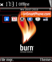 Capture d'écran Burn 03 thème