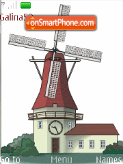 Mill animation clock Theme-Screenshot