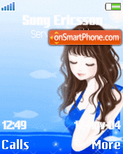 Capture d'écran Blue girl thème