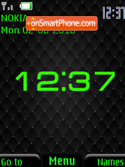 Black Grey Clock tema screenshot